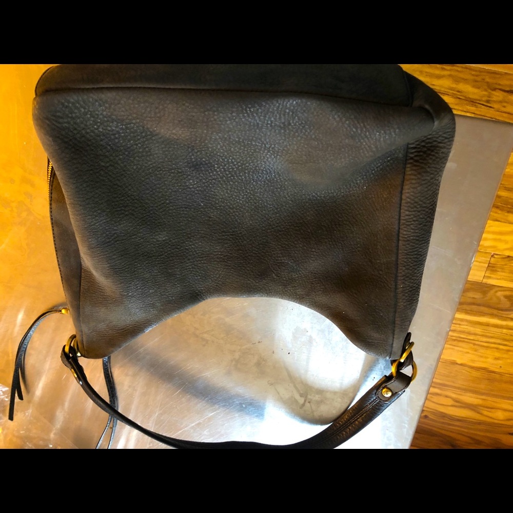 Black leather purse